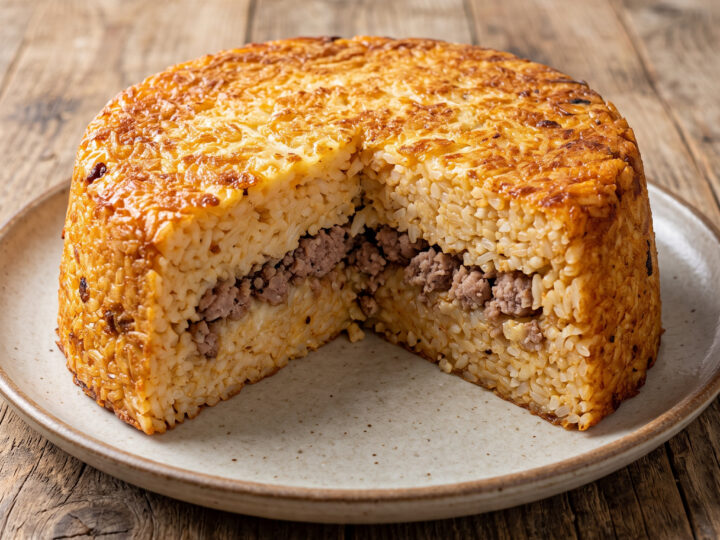 Timballo di riso alla norcina aus Umbrien