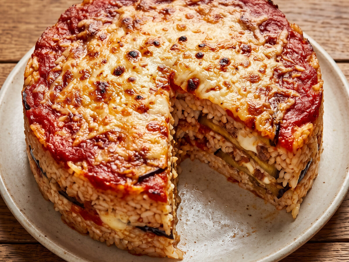 Ein sizilianischer Reis-Timballo aus Palermo