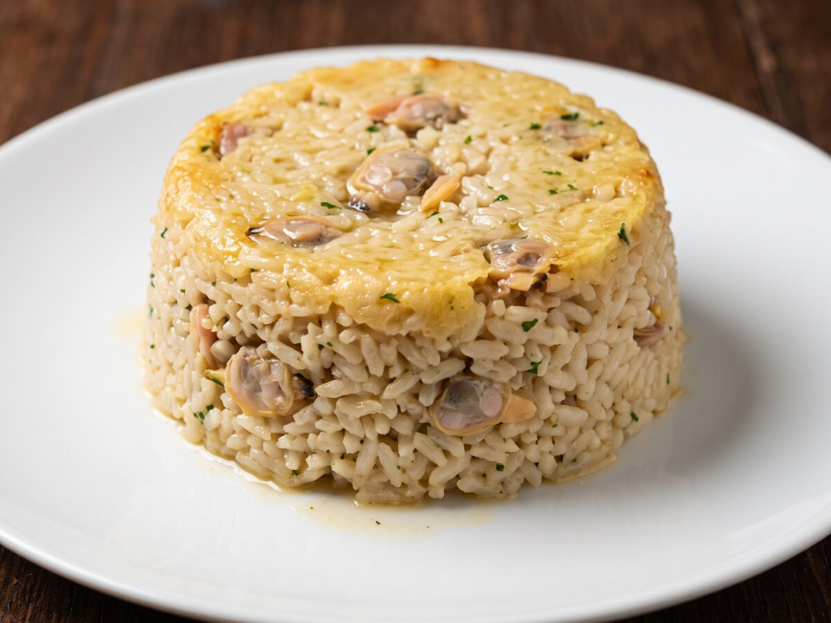 Timballo di riso alle arselle aus Sardinien