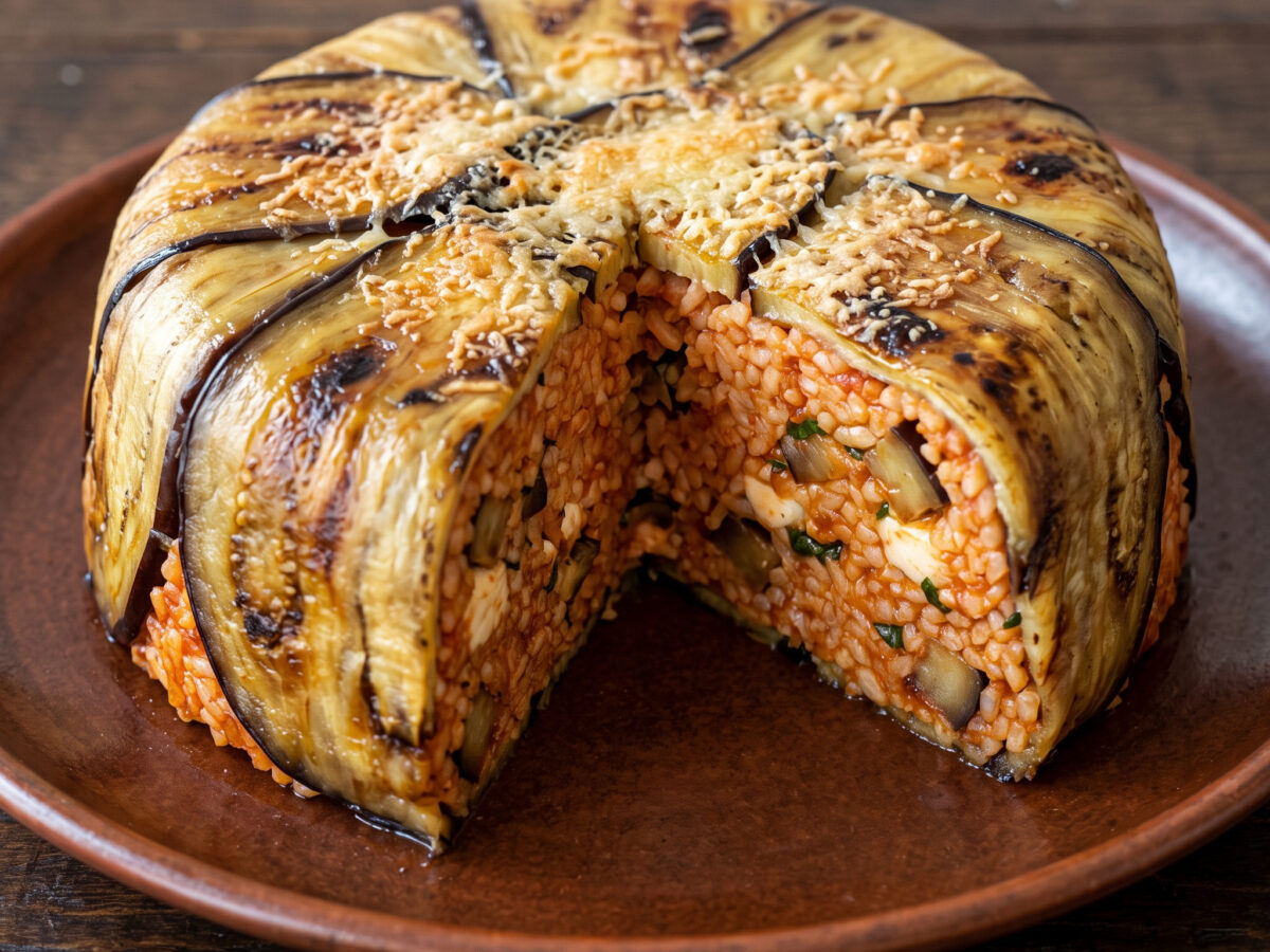 Timballo di riso alle melanzane