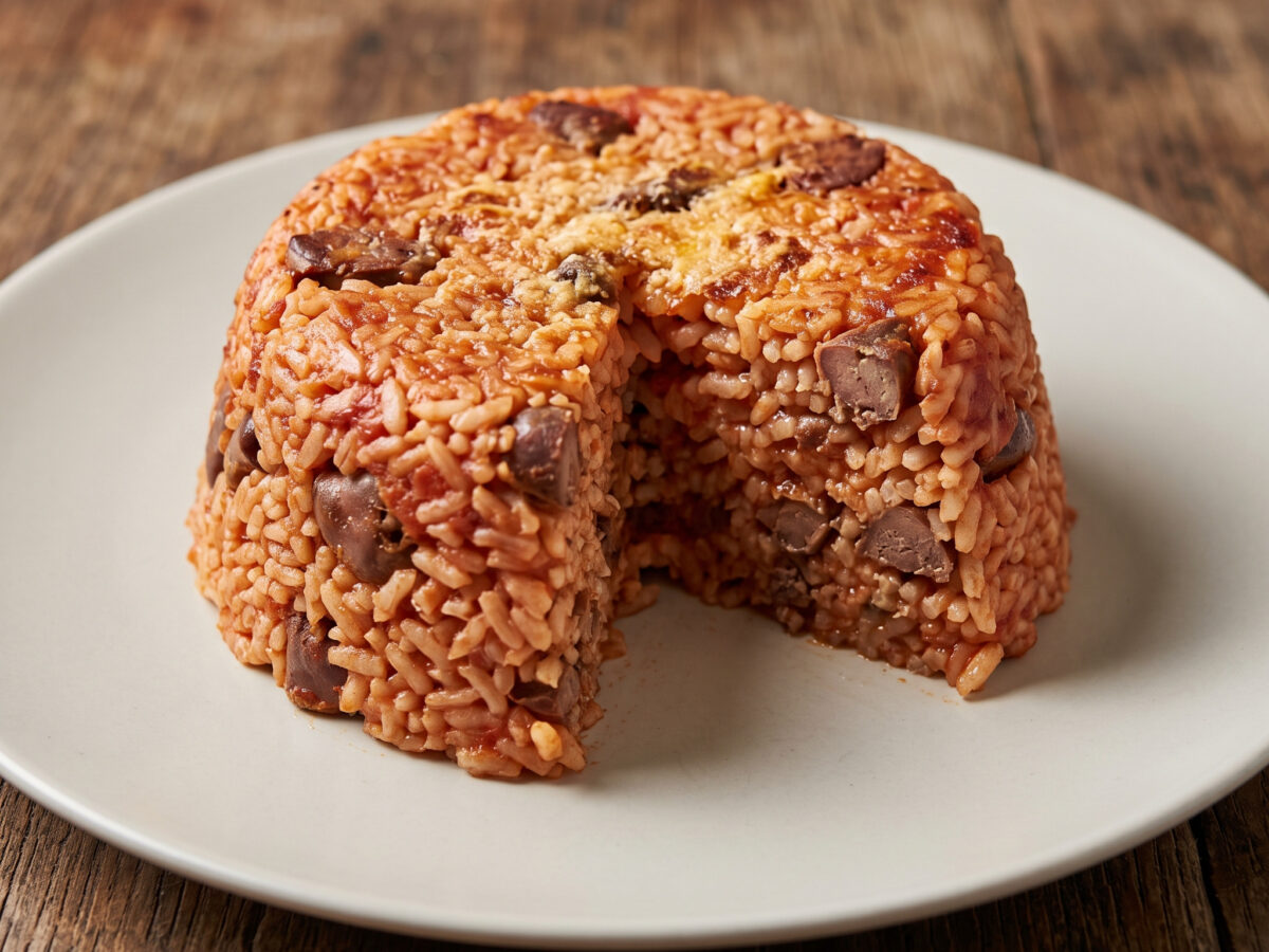 Timballo di riso mit Rigaglie aus den Marken