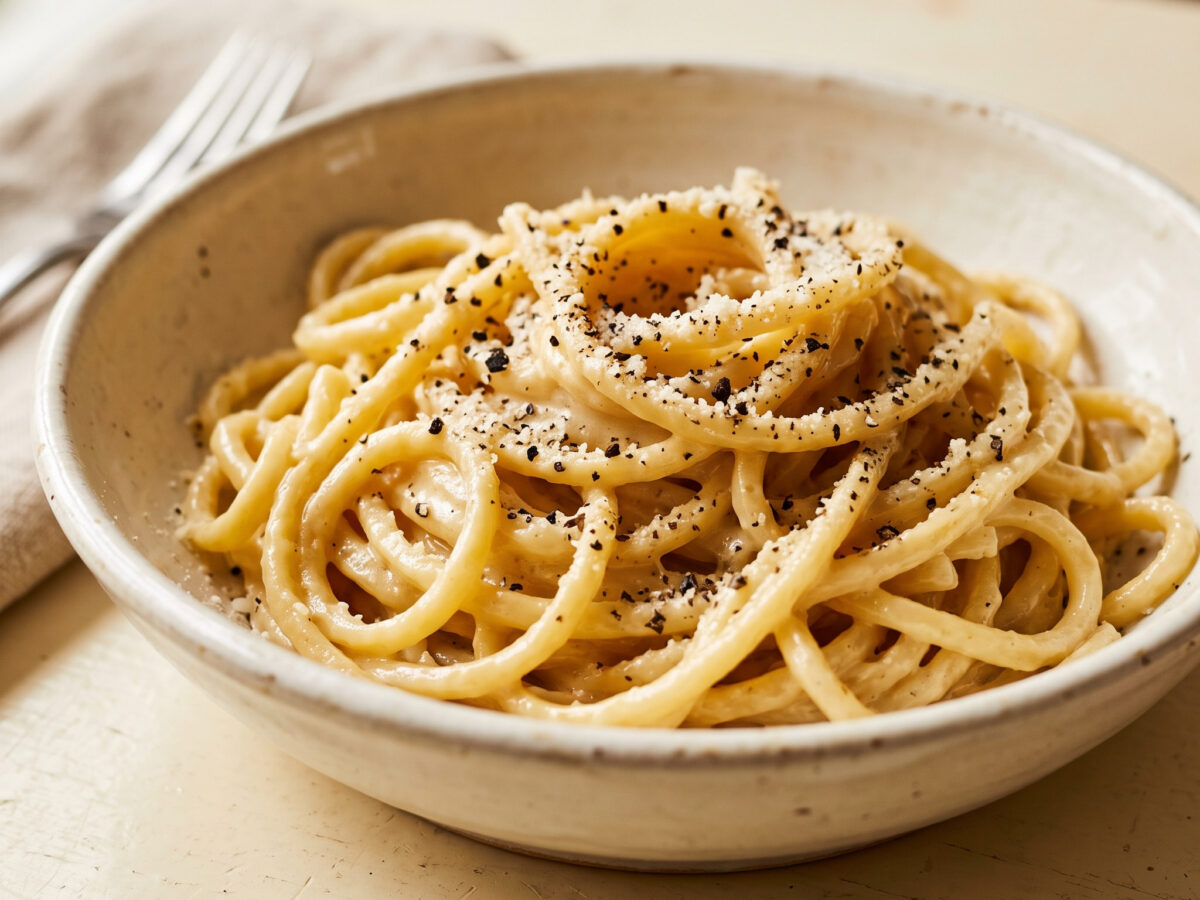Tonnarelli cacio e pepe aus Latium