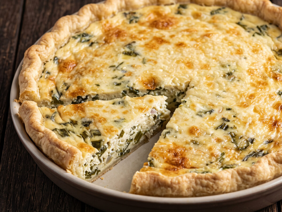 Torta salata aus Venetien: Casatella und Wildkräuter