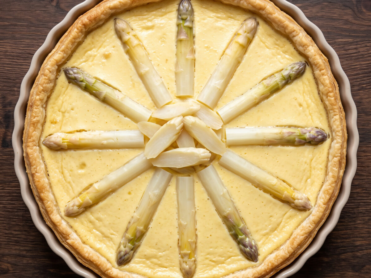Weiße Spargel-Tarte aus Venetien