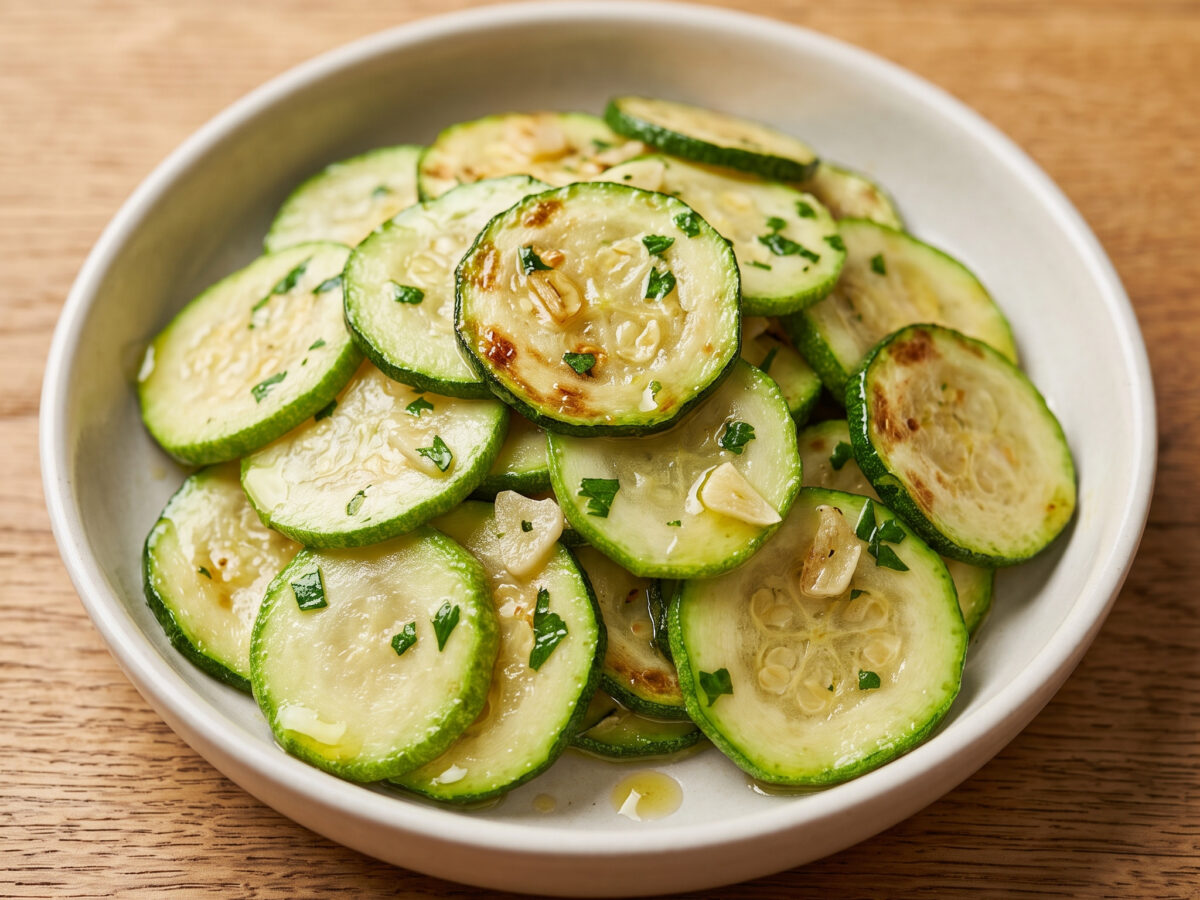 Zucchine trifolate – Zucchini mit Knoblauch und Petersilie