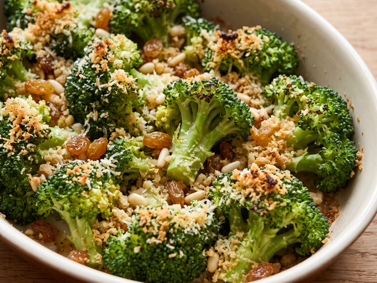 Broccoli gratinati alla siciliana aus dem Ofen
