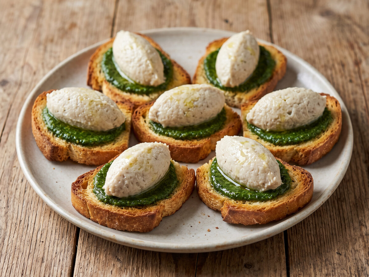 Crostini con paté di cavedano