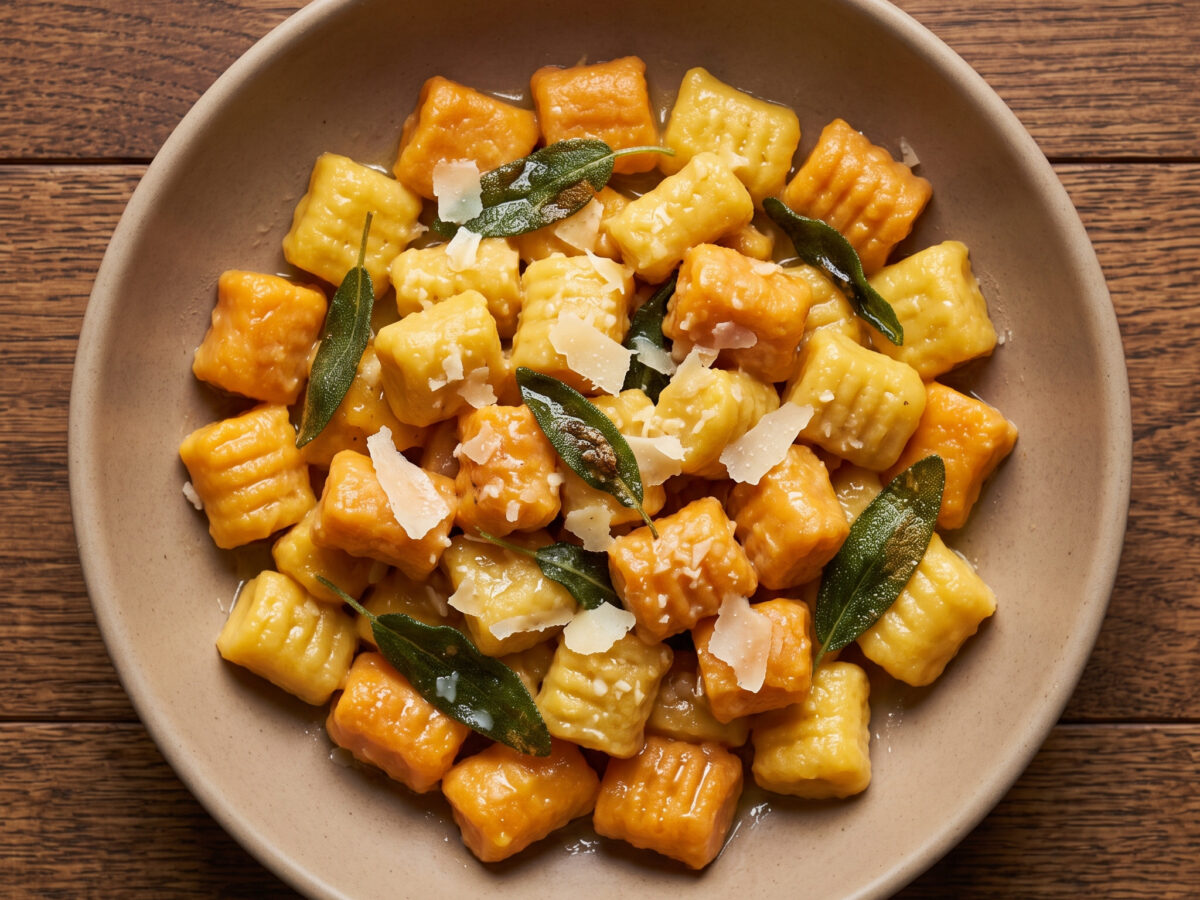 Herbstliche Kürbisgnocchi mit Pecorino