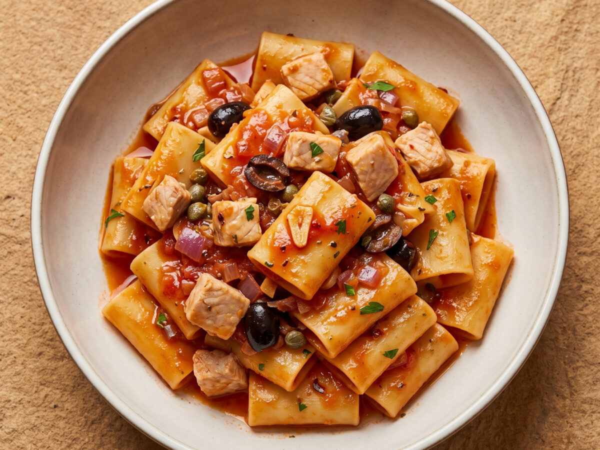 Paccheri al ragù di pesce aus Kalabrien
