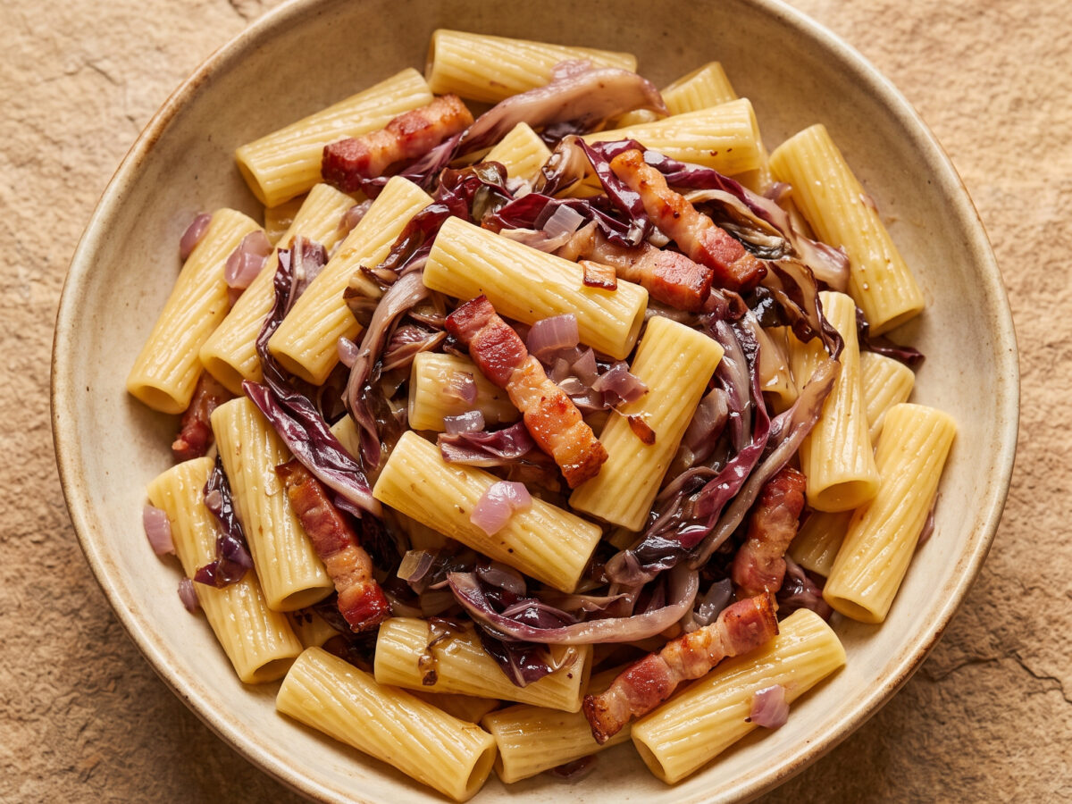 Pasta con radicchio e speck – herb, rauchig und unkompliziert