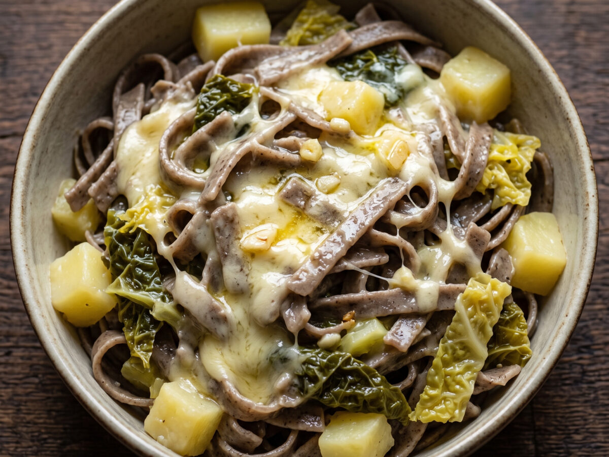 Pizzoccheri alla valtellinese aus dem Veltlin