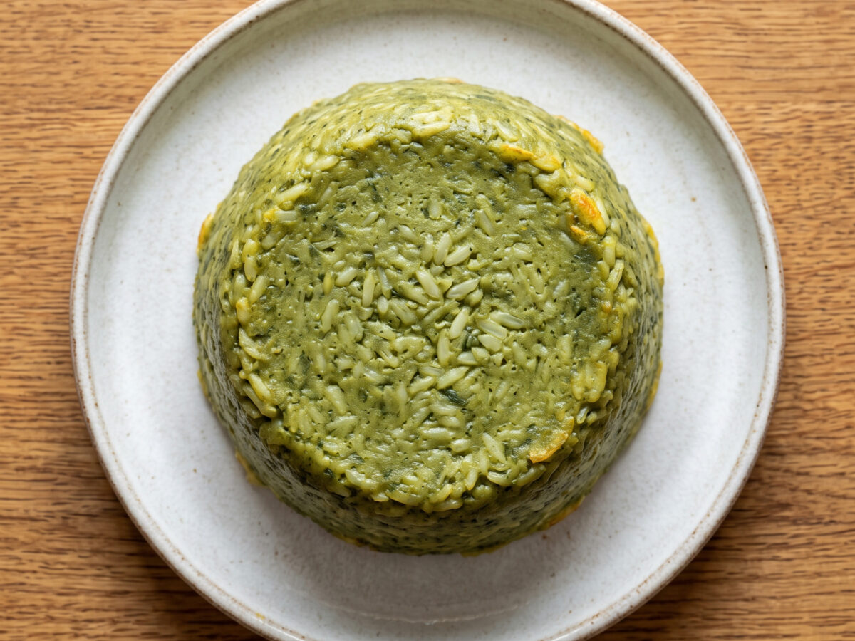 Sformato di riso verde aus der Emilia-Romagna