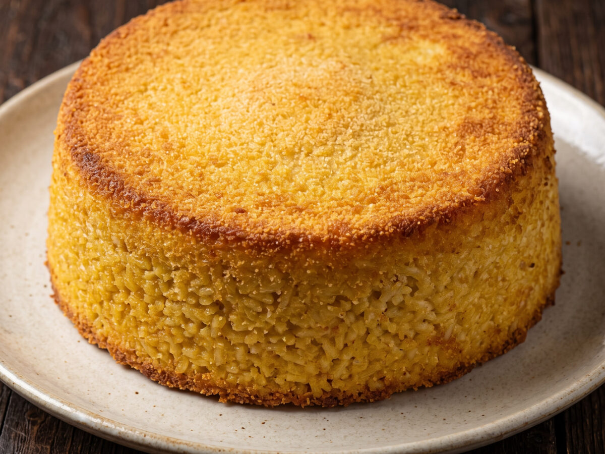 Timballa di riso con agnello