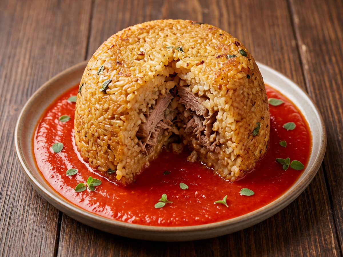 Timballo di riso e anatra aus dem Aostatal